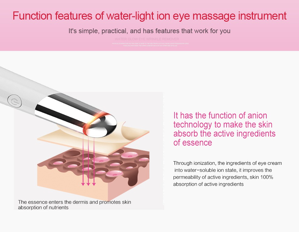 Деталі пристрою для догляду за шкірою Beauty Eye Massager USB Charge Facial Massager